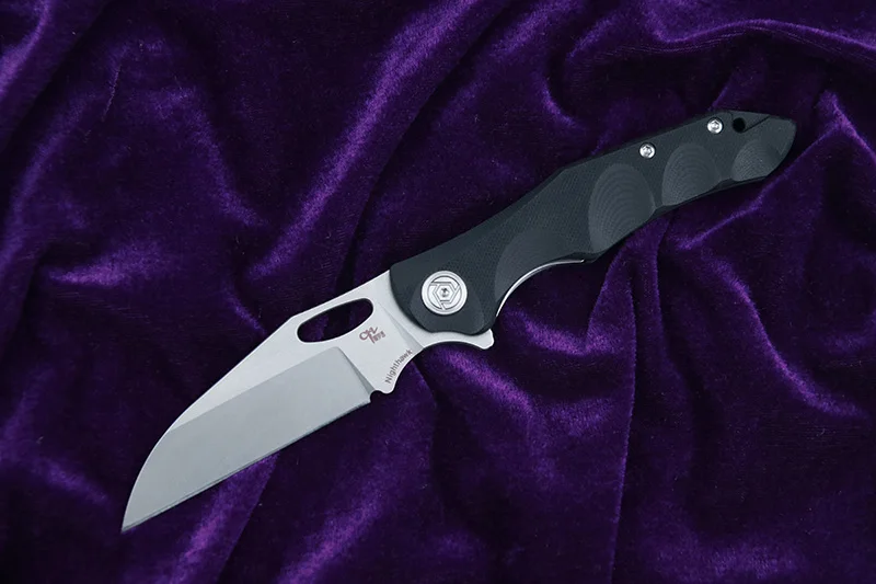 CH NIGHTHAWK версия Флиппер складной нож D2 лезвие G10 ручка шарикоподшипник утилита Открытый Кемпинг Тактические Ножи EDC инструмент - Цвет: Черный