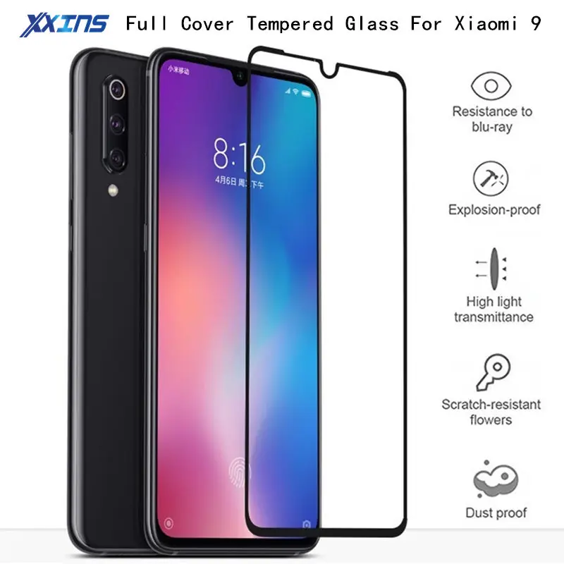 Закаленное стекло для Xiaomi mi 9 Global Smartphone 9H полное покрытие экрана протектор