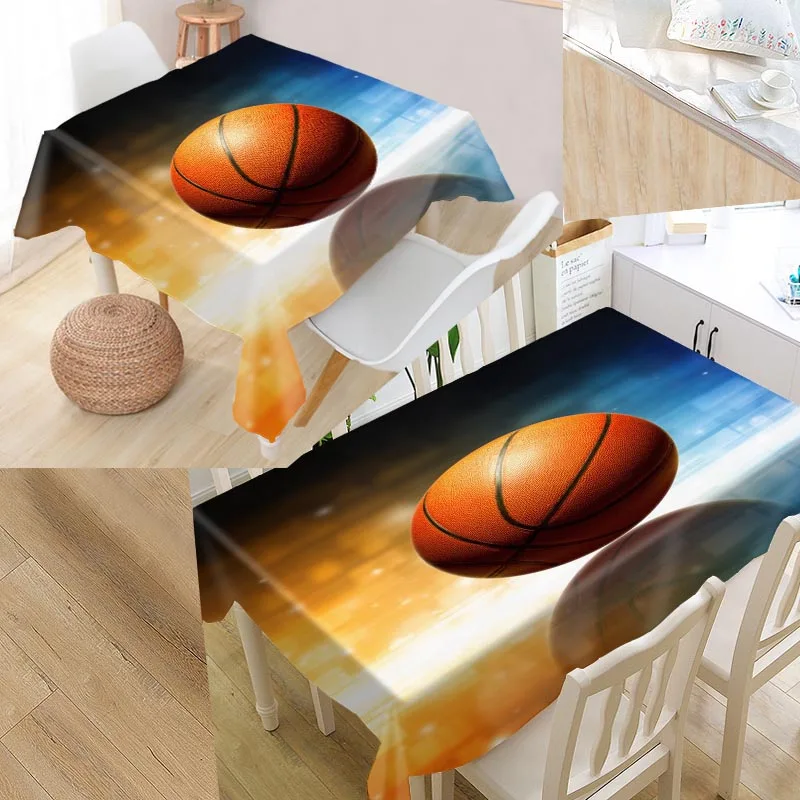 Baketball изготовленная на заказ Скатерть Оксфорд с принтом прямоугольная
