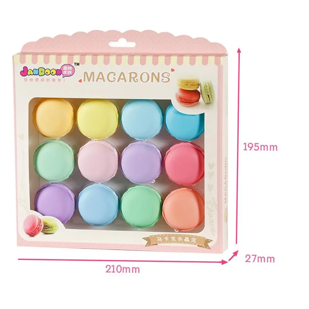 

RCtown 12pcs/set DIY Squishy Plasticine Colorful Macaron Crystal Slime Toys Blowing Bubbles Mud Funny Kids Gift zk30