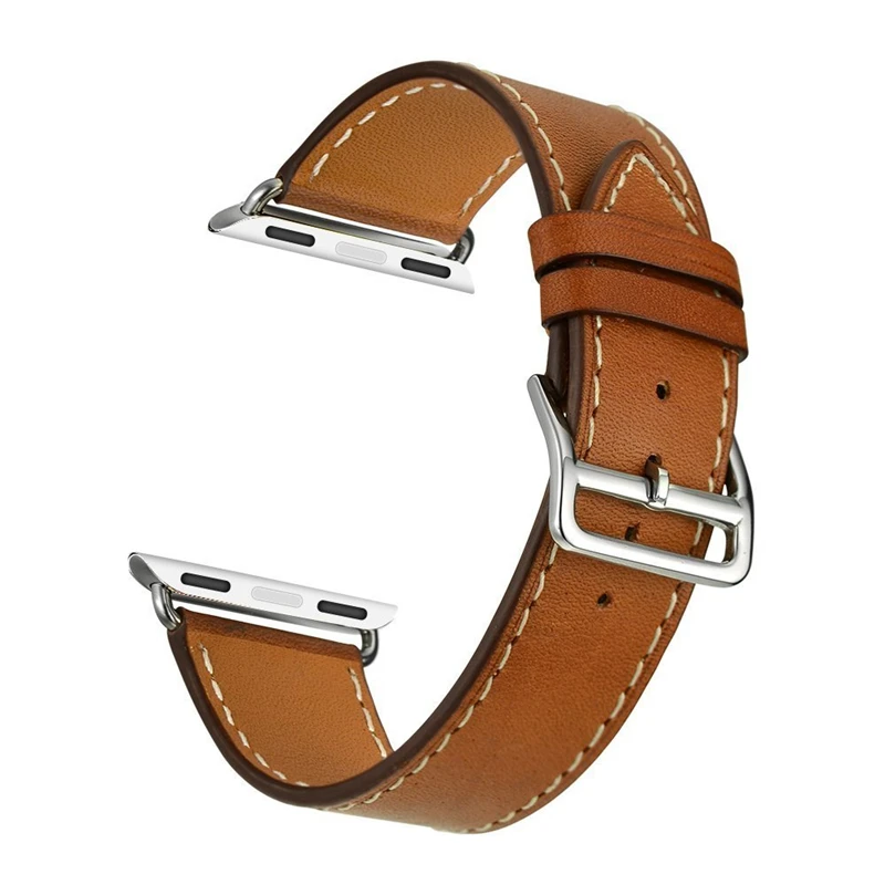 Лидер продаж кожаный один тур ремешок для наручных часов Apple Watch 4 44 мм 40 м, браслет на запястье, ремешок для наручных часов iWatch серии 3/2/1, 42 мм, 38 мм, ремешок для часов