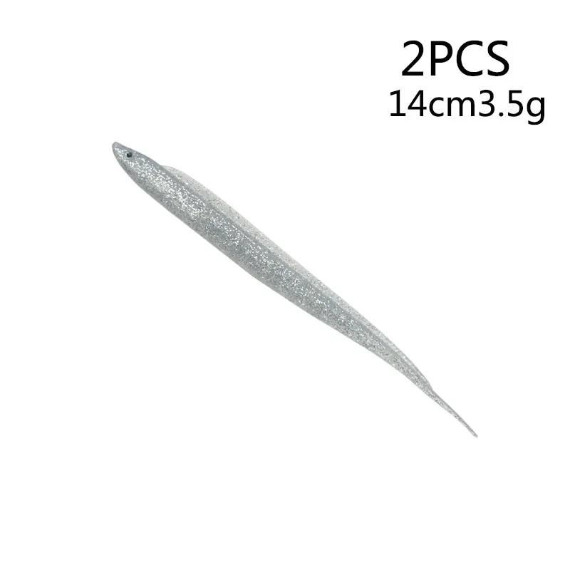 2PCS 3.5g Balleo 2pcs/Fishing Lure 14cm/19cm/28cm Big Hairtail Soft Swim Eel Soft Bait Fishing Tackle - Цвет: 2PCS 3.5g
