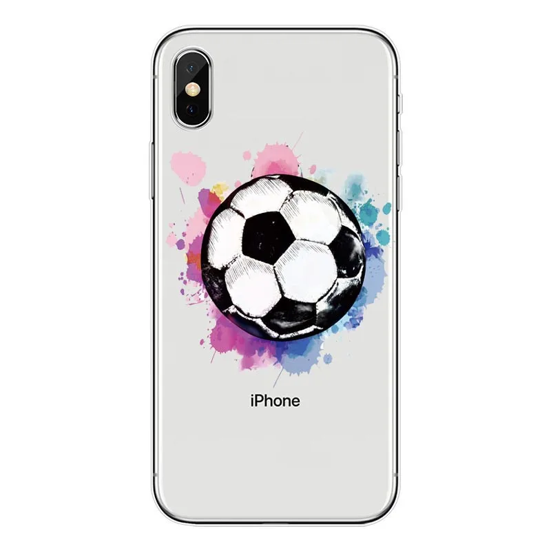 Футбольный Мягкий силиконовый чехол из ТПУ для iPhone XS Max 8 8Plus 7 6 6splus XR 5S