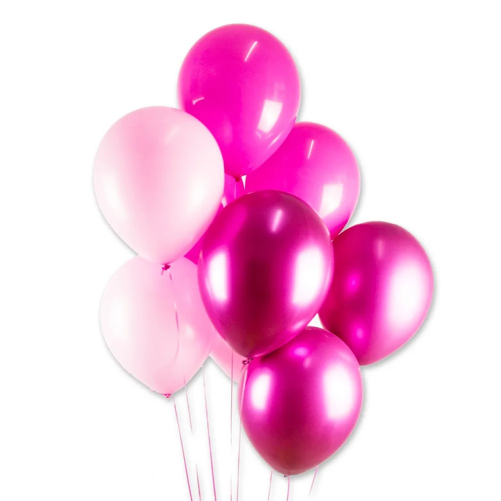 10 шт. металлический хромированный шар металлические розовые шары для девочек