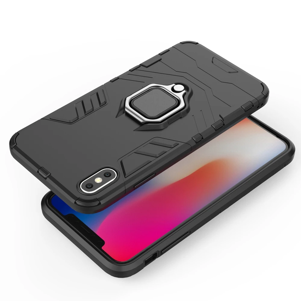 Для iPhone 7 8 6 6s плюс BOTYE чехол для X XS Max XR магнитное металлическое кольцо в виде