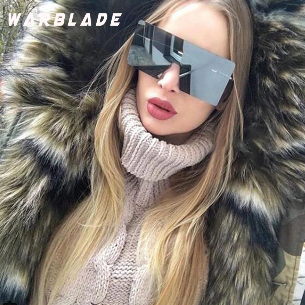 Женские и мужские Квадратные Солнцезащитные очки WarBLade синие розовые коричневые