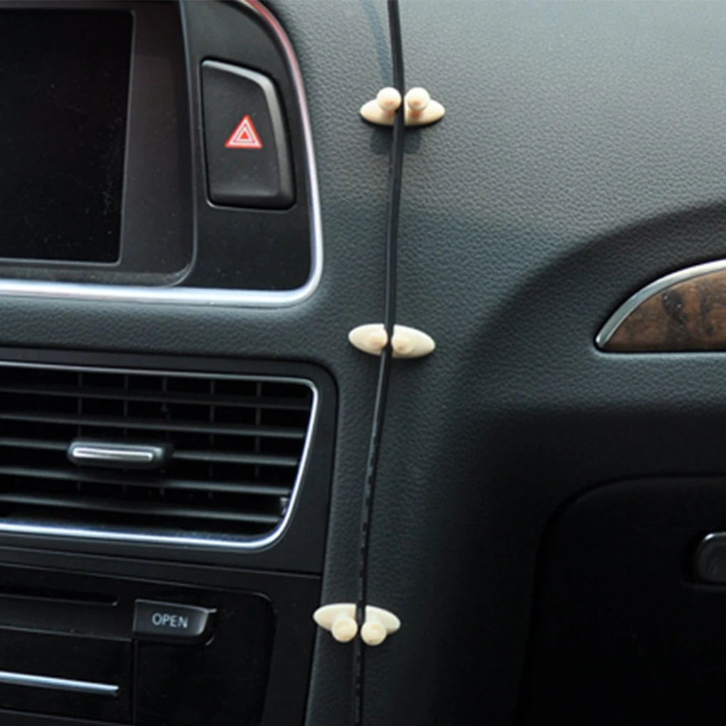 Автомобильный зажим для проводов 8 шт./Лот фиксированный USB кабеля держатель