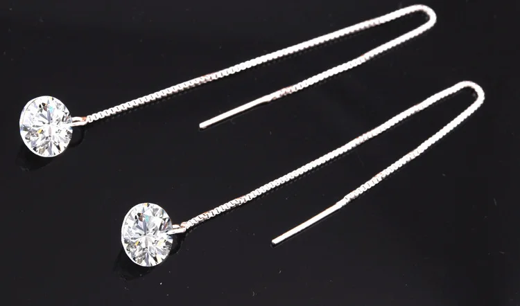 Серьги из серебра 925 пробы с фианитом | Украшения и аксессуары