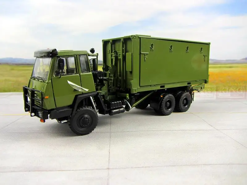 1:43 весы Steyr кулинарный контейнер грузовик для китайской армии Военный Shan Xi автомобиль PLA тяжелый кулинарный грузовик