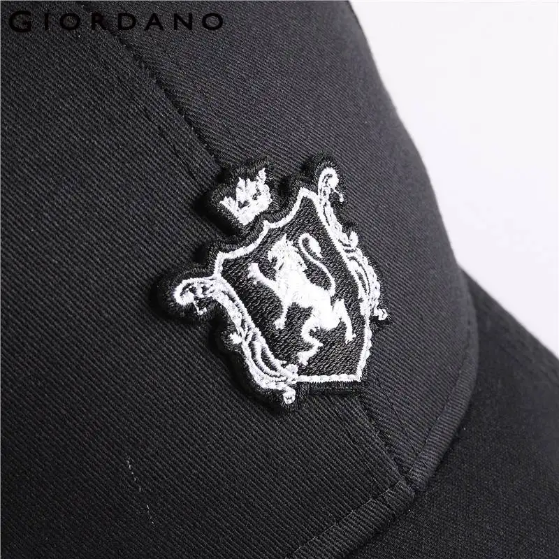 Giordano для мужчин шапки Лев вышивка кепки S повседневное хлопок Регулируемая