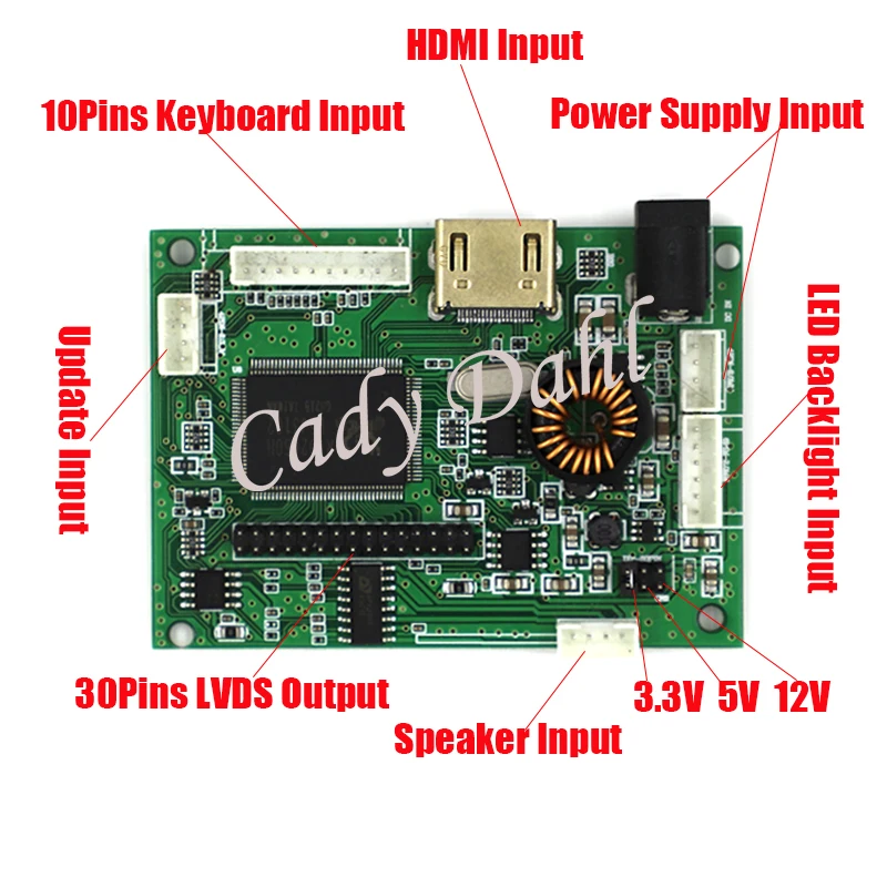 Новый HDMI аудио + CCFL подсветка 30P LVDS кабель динамик ЖК-контроллер плата для Raspberry PI PC