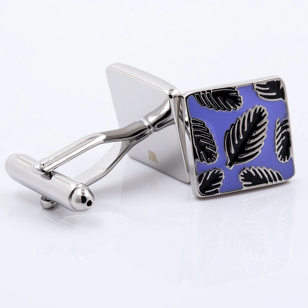 Бренд KFLK мужские рубашки квадратные перья запонки манжеты Кнопка Высокое