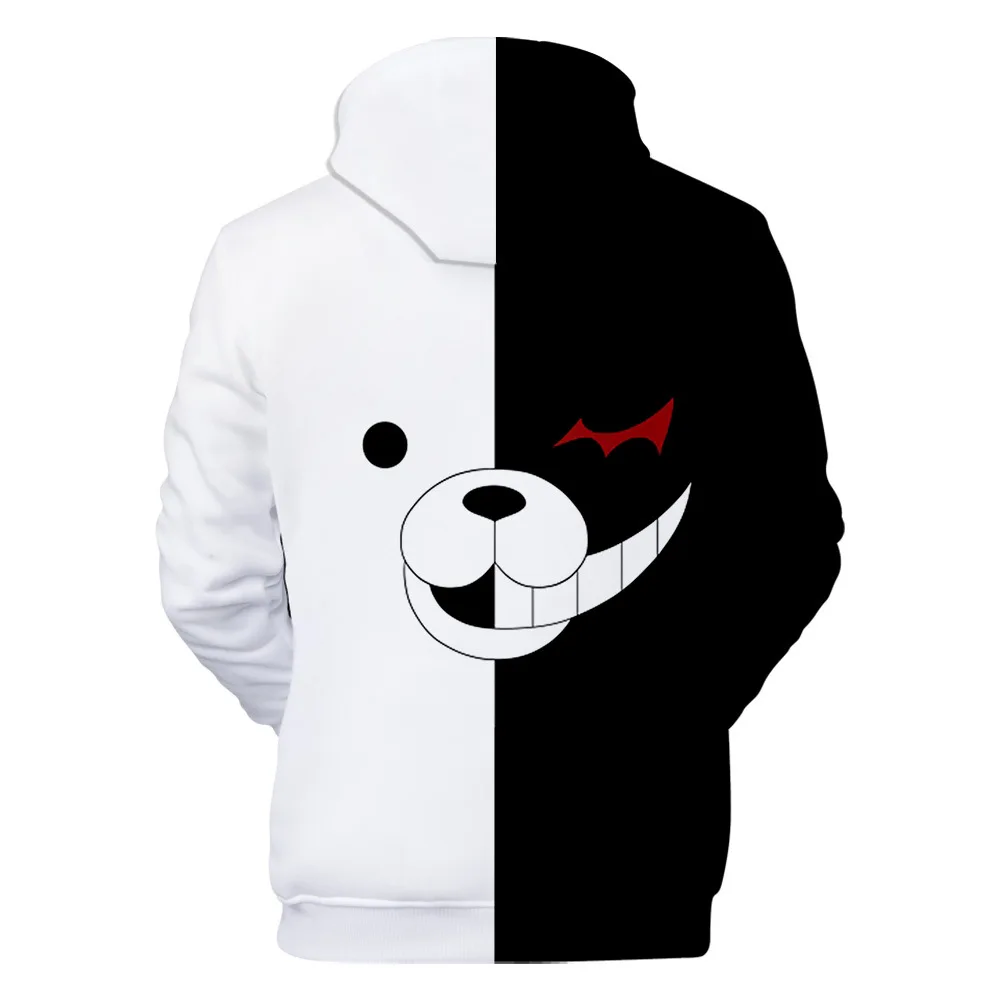Свитшот с капюшоном Danganronpa Косплей Монокума для мужчин и женщин детская одежда из