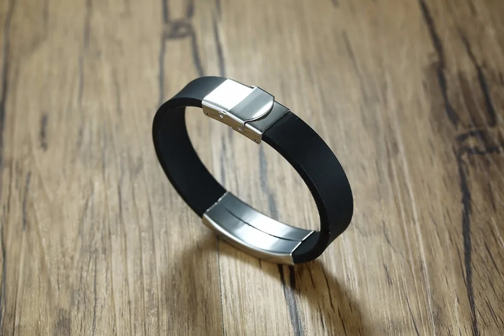 SIZZZ Stainless steel jewelry wholesale European and American style scriptures silicone bracelet&ampbangles | Украшения и
