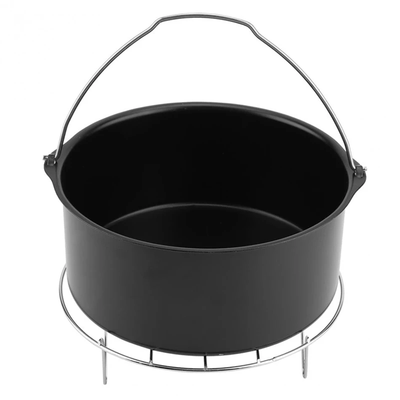 

7 Inch Fryer Accessory 3 In 1 Multifunctional Air Fryer Accessories Set Kit Parts Bread Shelf Cake Barrel Pizza Pan