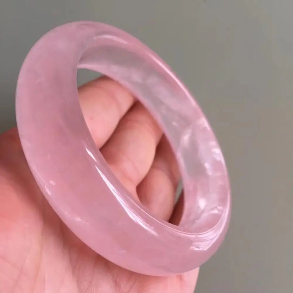 

Genuine Natural Rose Quartz Madagascar Woman Bangle AAA Inner Diameter 60.5mm
