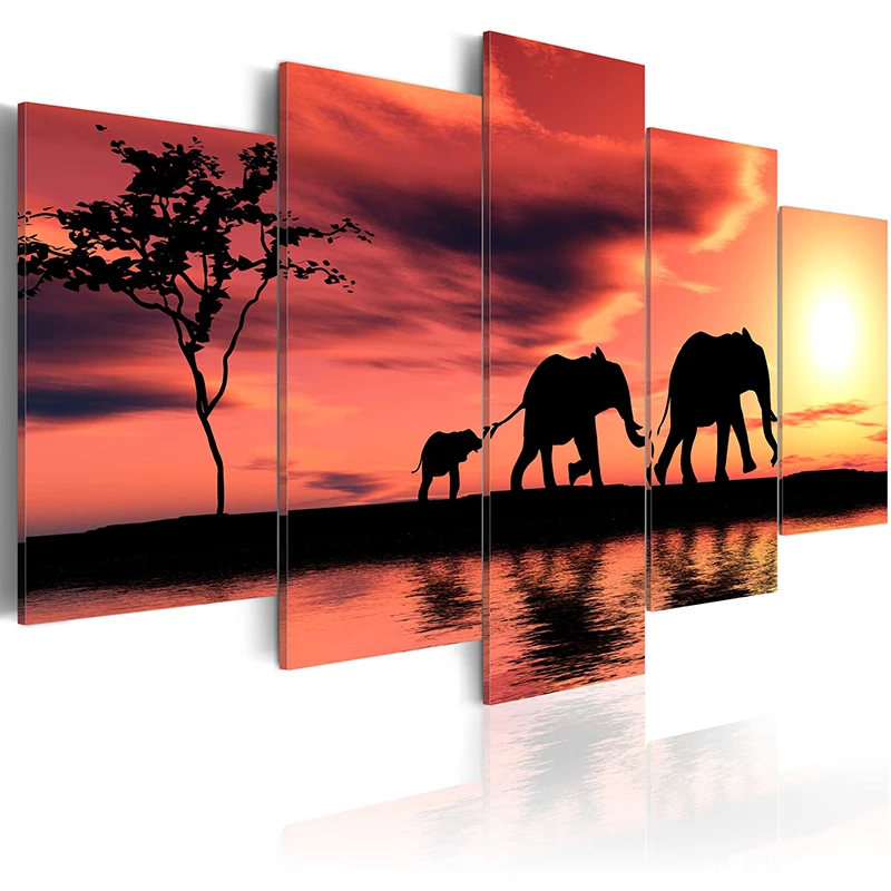 

5 Panel Wall Pictures for Living Room Picture Print Painting On Canvas Wall Art Home Decor Living Room Canvas Print/PJMT-B (68)