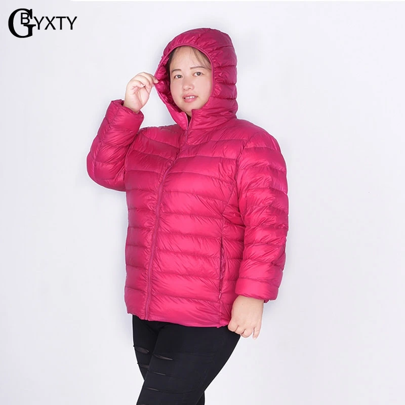 GBYXTY 100 кг плюс Размер 6XL 7XL ультра легкий пуховик 2018 Осень зимний женский с
