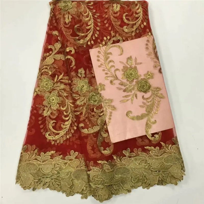 2018 New style French net lace fabric 3D Embroidery flower high quality African tulle 16-9-6pp Sea blue |