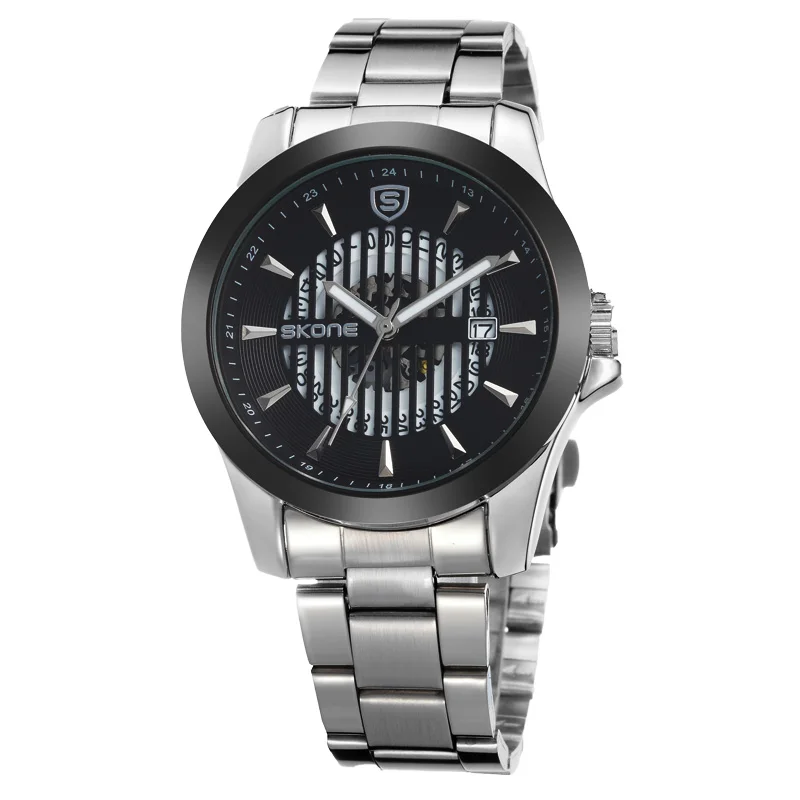 2014 Limited Freeshipping Wristwatches Watches Men New Hollow Steel Quartz Watch with Calendar Waterproof Korean Casual Men's | Наручные