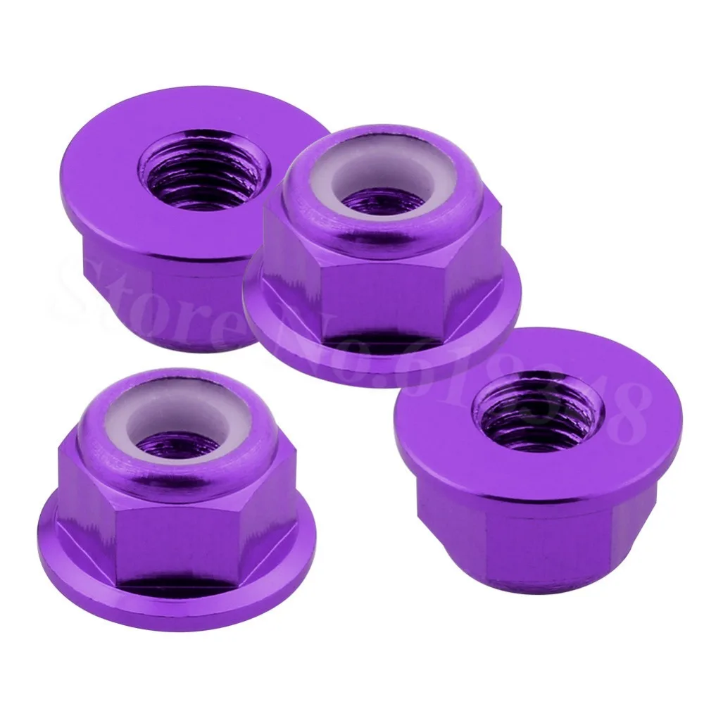 

20Sets/Lot 4Pieces/Set 02190 Aluminum Nylon Nut M4 HSP 1/10 Upgrade Parts 102049 122049 For RC Model Car