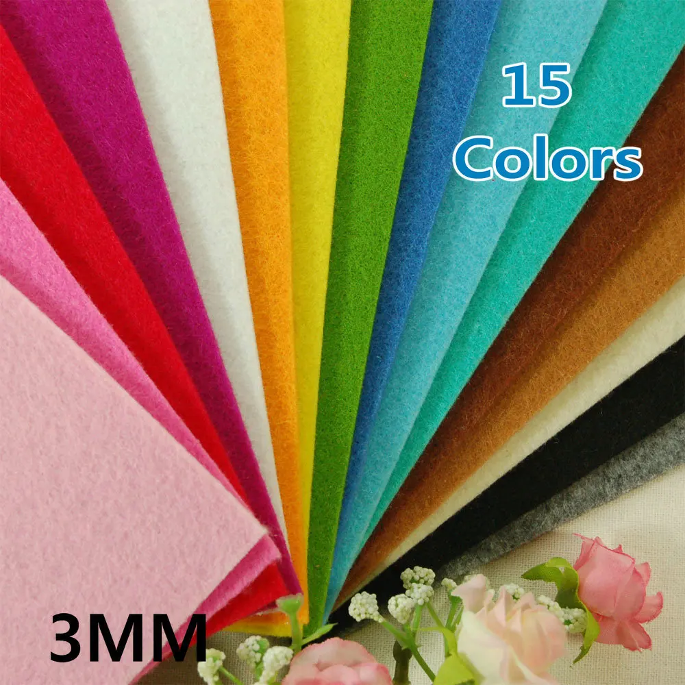 3 мм Толстая Войлочная ткань предварительно вырезанные 15 листов 30 см x Разные