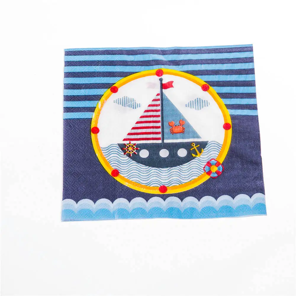 10 шт./компл. салфетки с морской тематикой тематические вечеринки дни рождения