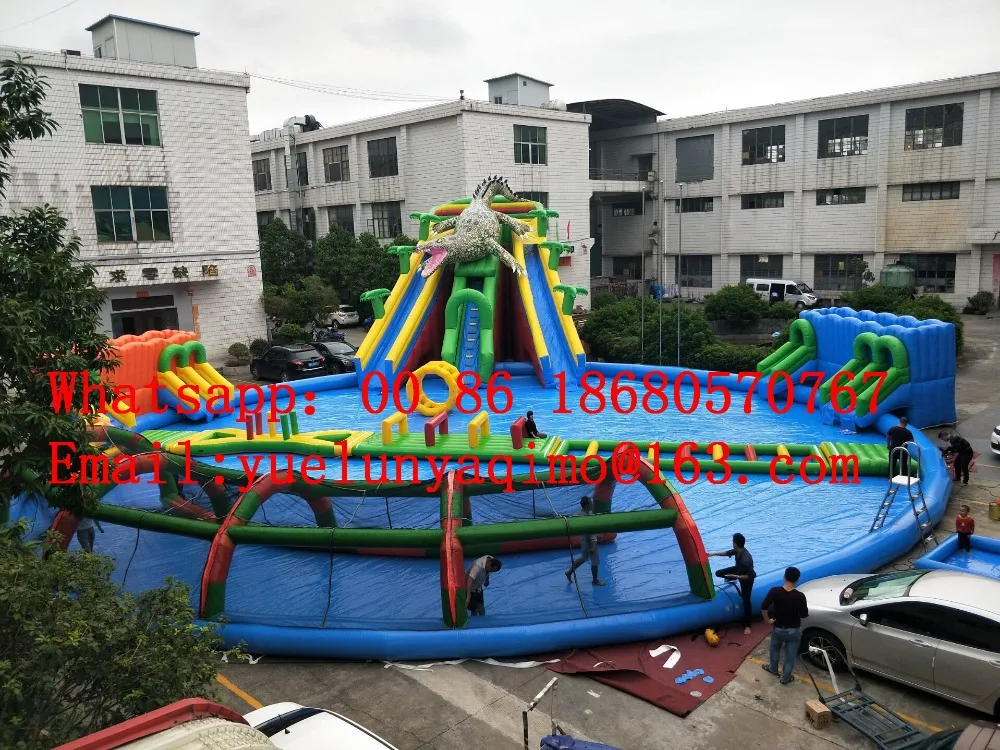 Фабричные надувные горки для бассейна батуты препятствия надувной аквапарк