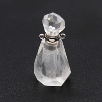100 unique 1 pcs stainless steel scent bottle pendant original rock crystal necklace elegant women jewelry