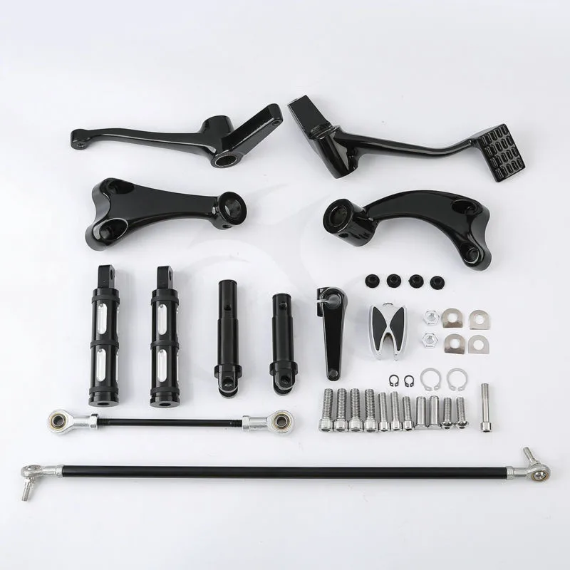 Motorcycle Forward Controls Foot Pegs Levers Linkage for Harley Sportster XL883 1200 Custom 2004-2013 | Автомобили и мотоциклы