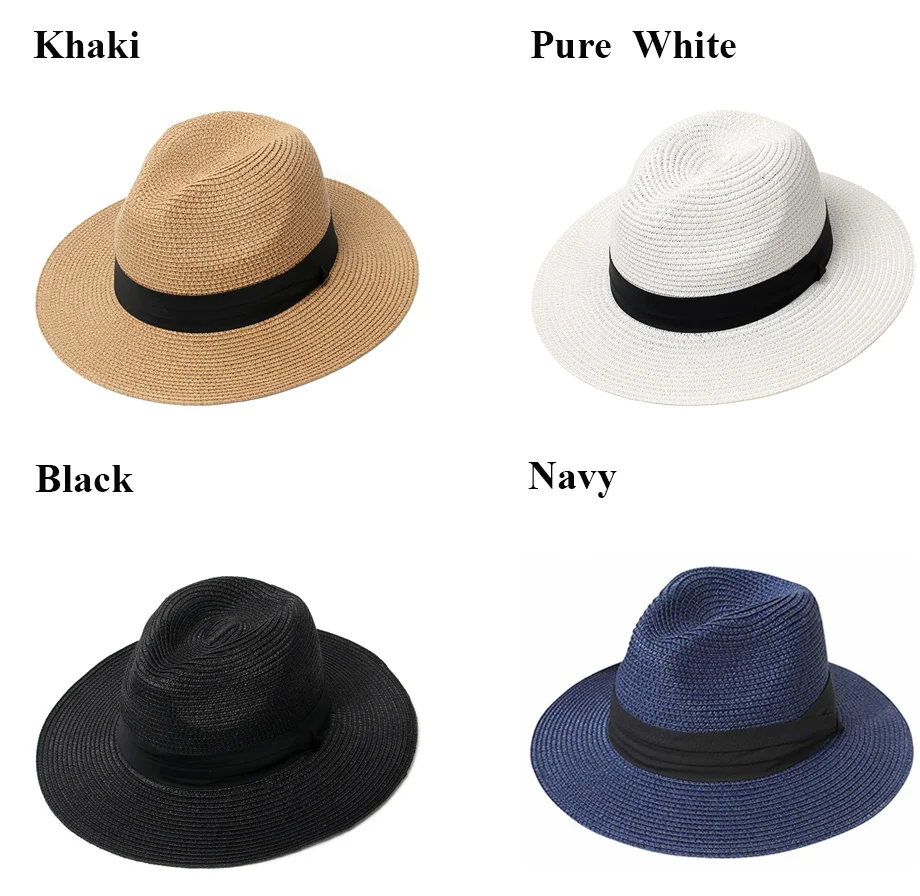 Шляпа женская летняя шляпа соломенная шляпа Панама Fedora пляжный отдых широкими полями козырек повседневное летние шля