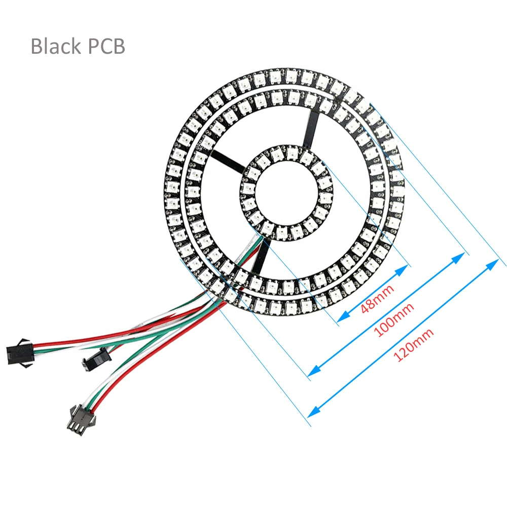 DC5V WS2812B кольцо светодиодный модуль газа светильник 6 Большие размеры 35 45 биты s 5050