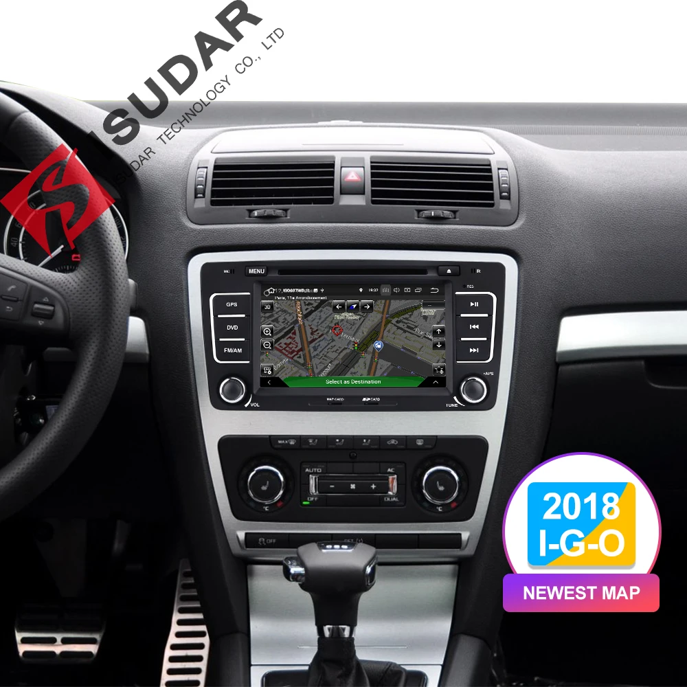 Isudar автомобильный мультимедийный плеер 2 Din Android 8 1 для SKODA/Yeti/Octavia 2013 2009 din