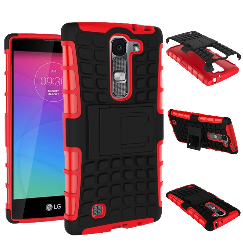 Silicon + Plastic 2 in 1 Dual Layer Shockproof Stand Phone Protection Case Cover For LG G4C /Magna/G4 Mini |