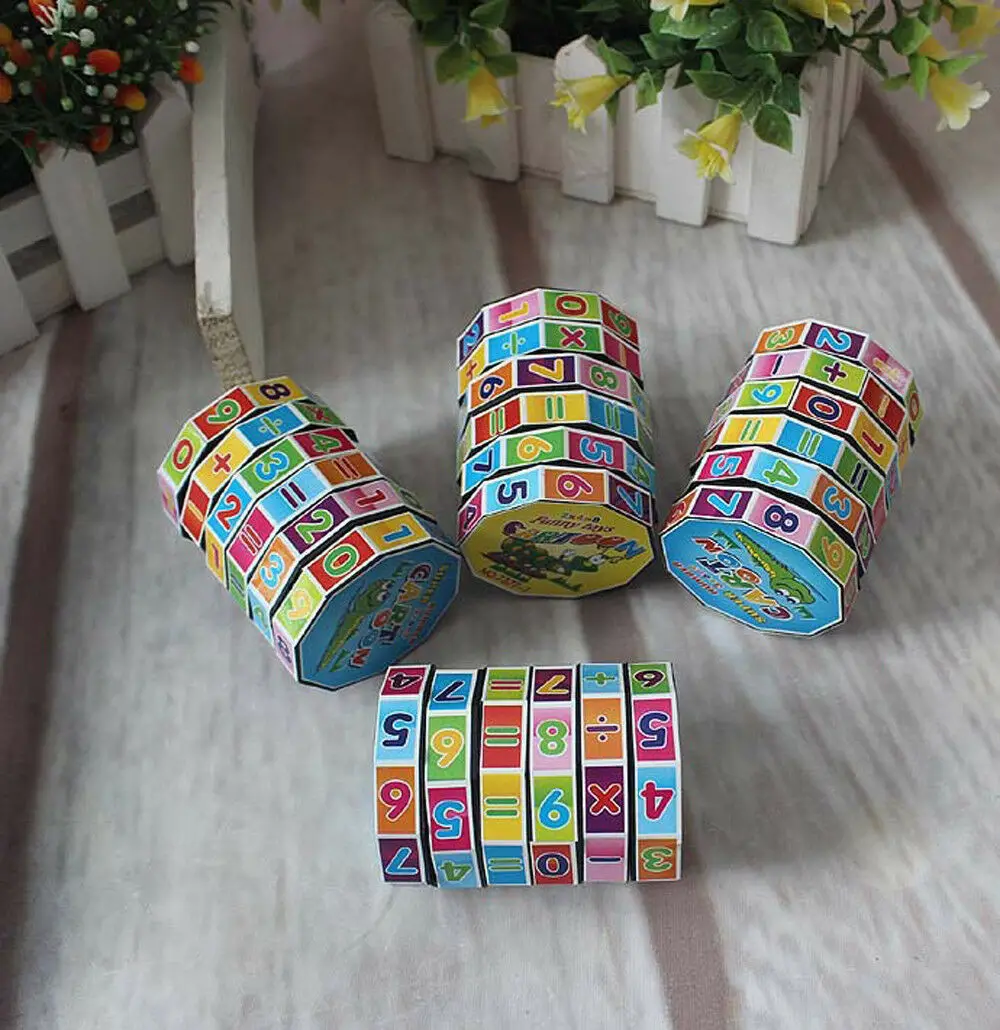 Новый Слайд Пазлы Математика Числа игрушки Magic Cube Для детей обучения подарок |