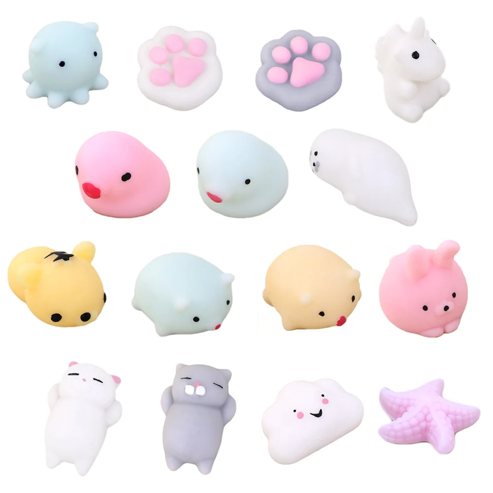 Besegad 15 мини Mochi мягкий милый мультяшный мяч антистресс мягкая липкая смешная