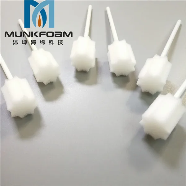 500pcs/pack Disposable Oral Care Sponge Swab for home care,White, Untreated and Unflavored