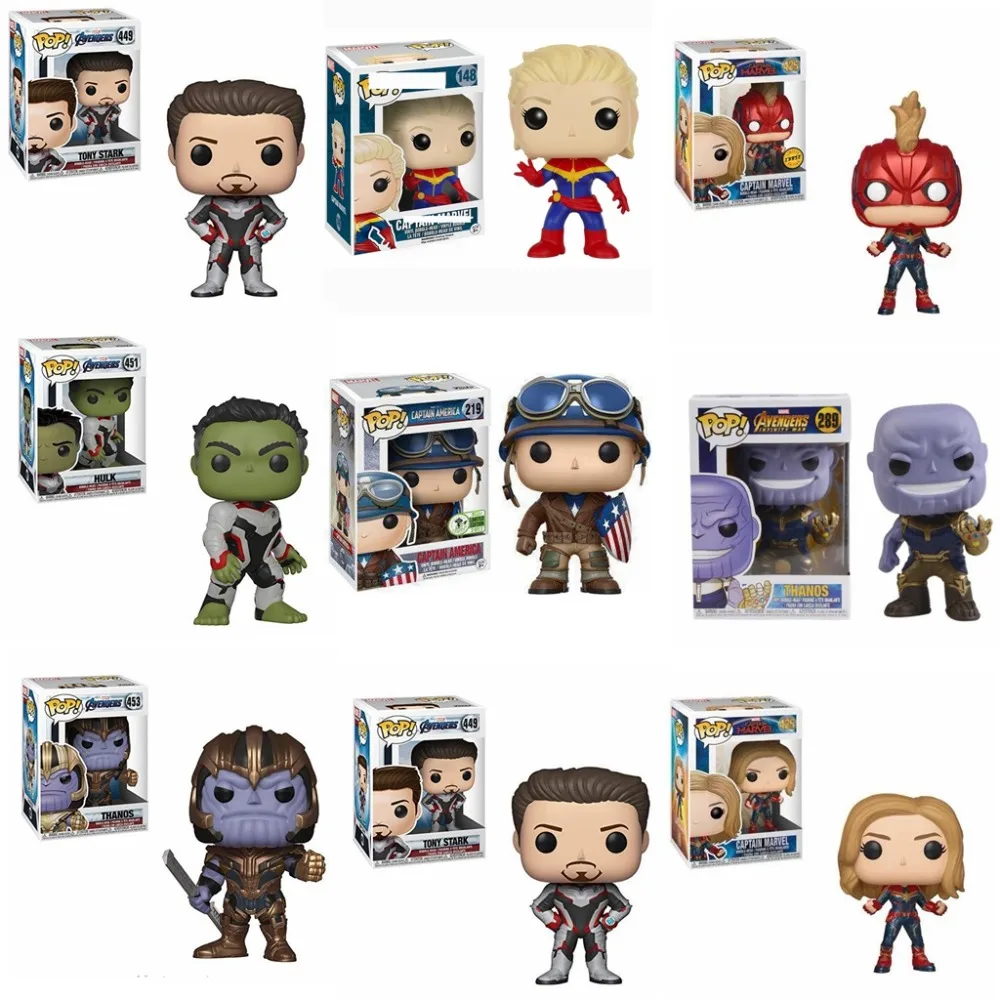 FUNKO POP Avengers 4 Endgame коллекция фильмов куклы Железный человек Американский капитан