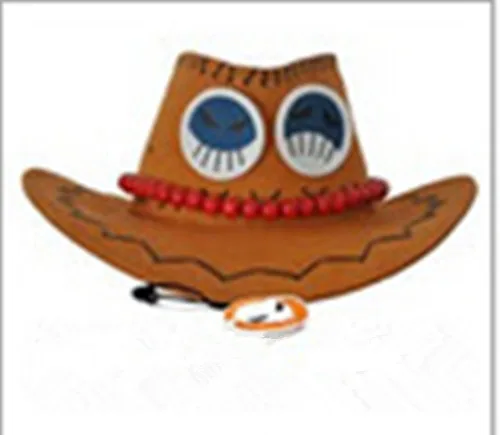 

5 Colors Japan Anime Ace Hat Cosplay Cowboy Punk Hats Cos Vintage Cap Costumes Prop Drop Shipping