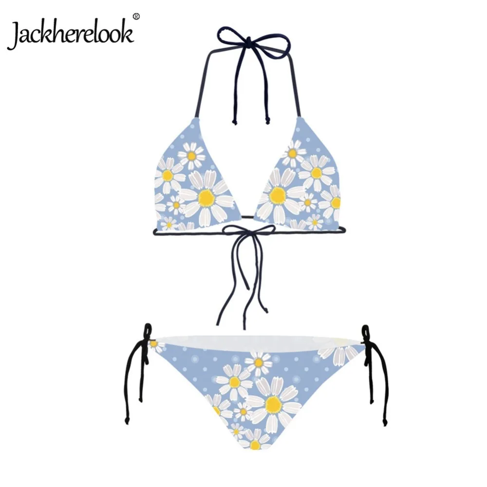 Jackhereluk 2019 бикини бразильские женские купальники с рисунком подсолнуха