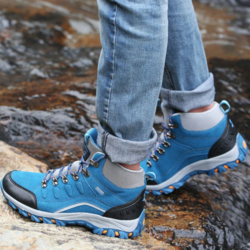 Мужские ботинки на осень и зиму обувь для влюбленных пар водонепроницаемые