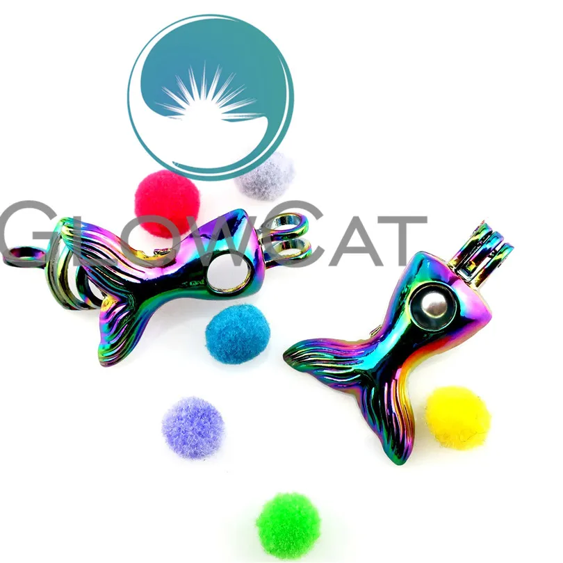 GLOWCAT 10x C700 Радужный цвет КИТ хвост бусины клетка ювелирные изделия эфирное масло