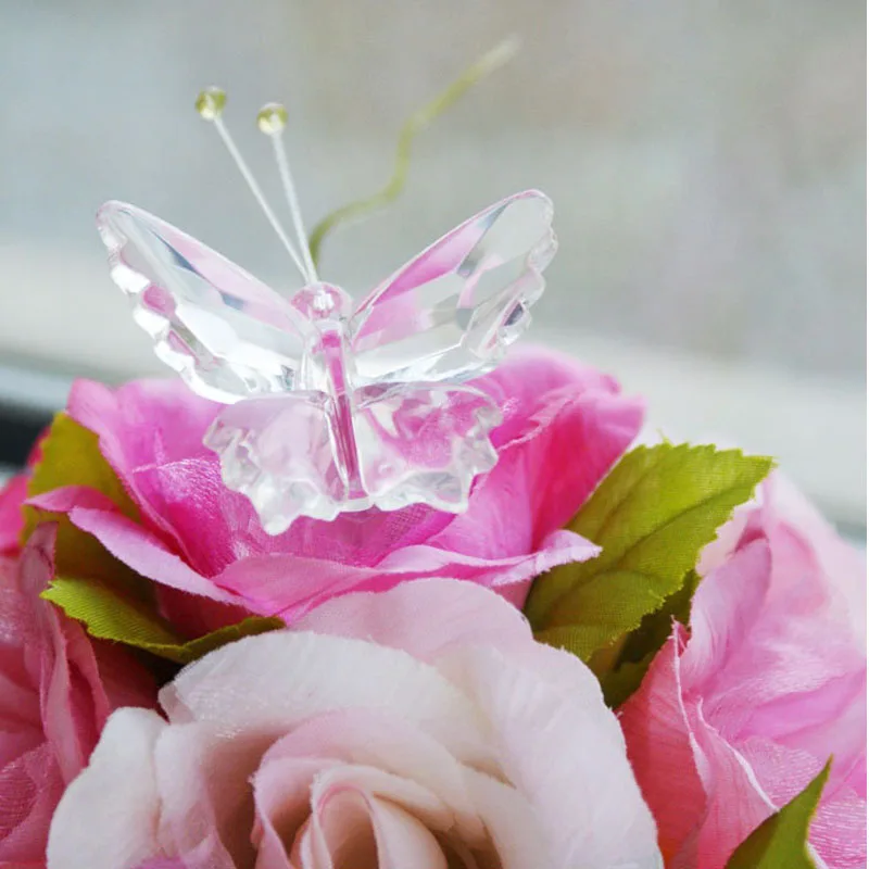 50 шт. милые Свадебные сувениры с бабочками и кристаллами подарок на день рождения