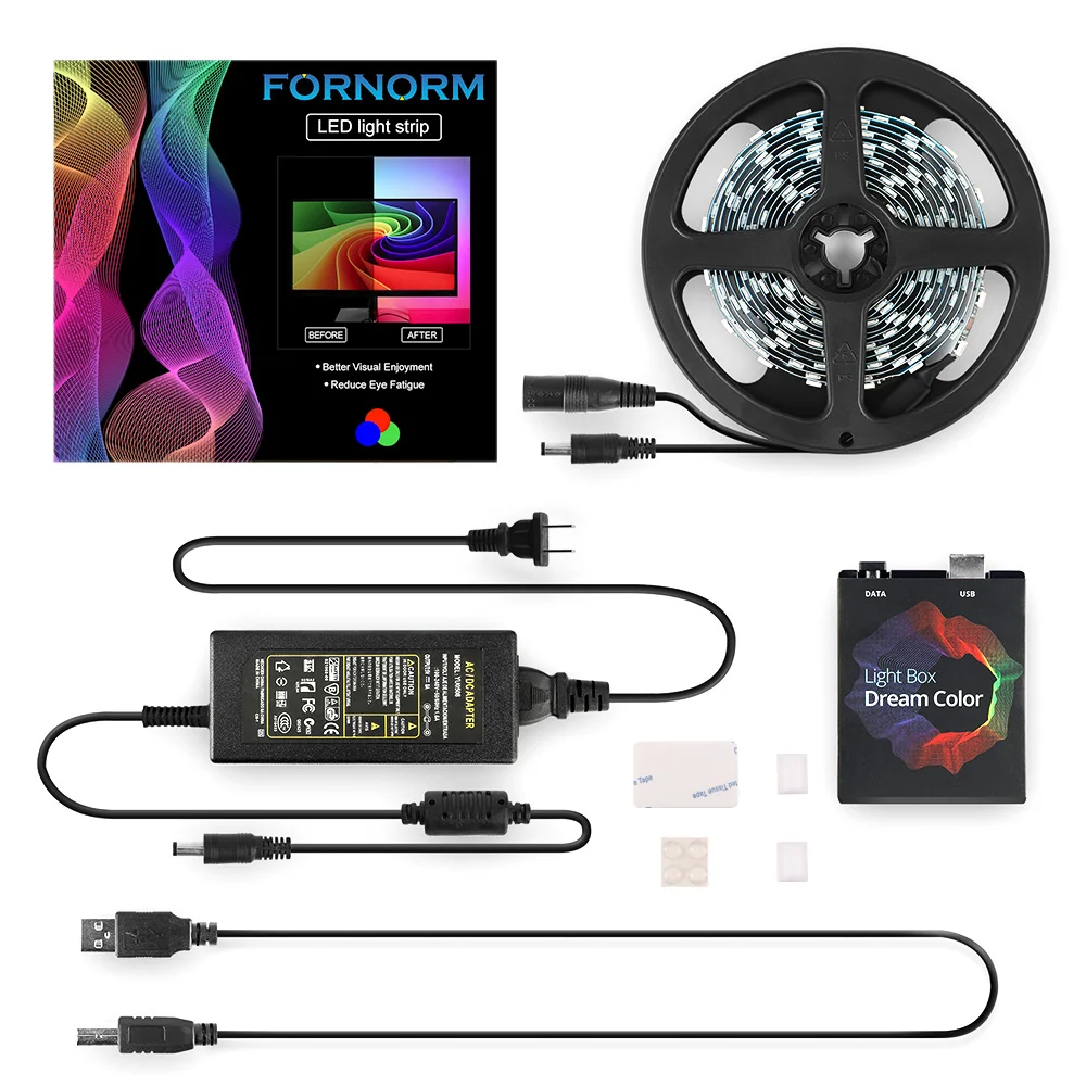 5050 RGB Светодиодная лента светильник HD ТВ монитор Настольный ПК экран тыловая подсветка Ambi светильник 1 м~ 5 м
