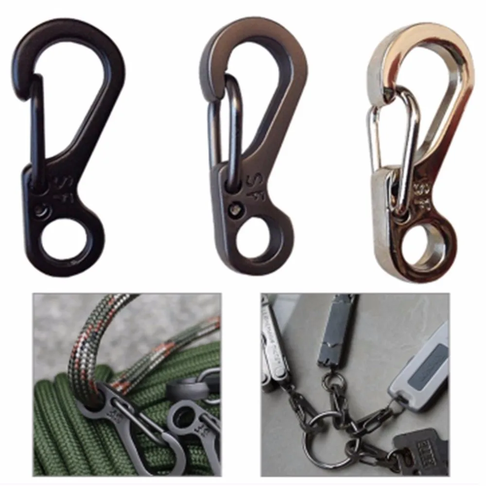 

10 Pcs Camping Equipment Survival EDC Paracord Carabiner Snap SF Spring Clip Hiking Hook Backpack Tactical Buckle Camp Kit