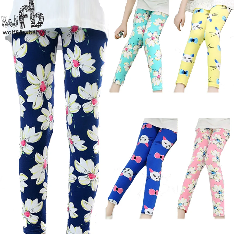 Розничная продажа капри для девочек от 3 до 10 лет с принтом без ног щиколотки