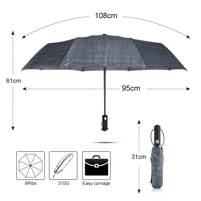 Сопротивление ветра 3 складной автоматический зонт дождь для женщин подарок