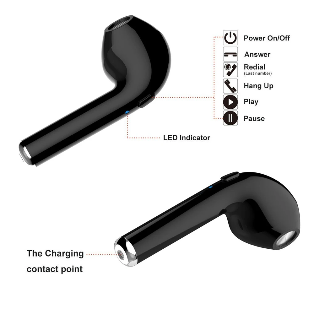 Новые беспроводные наушники-вкладыши, Bluetooth наушники, Bluetooth наушники, деловые наушники для iphone 7, xiomi redmi note 5 pro