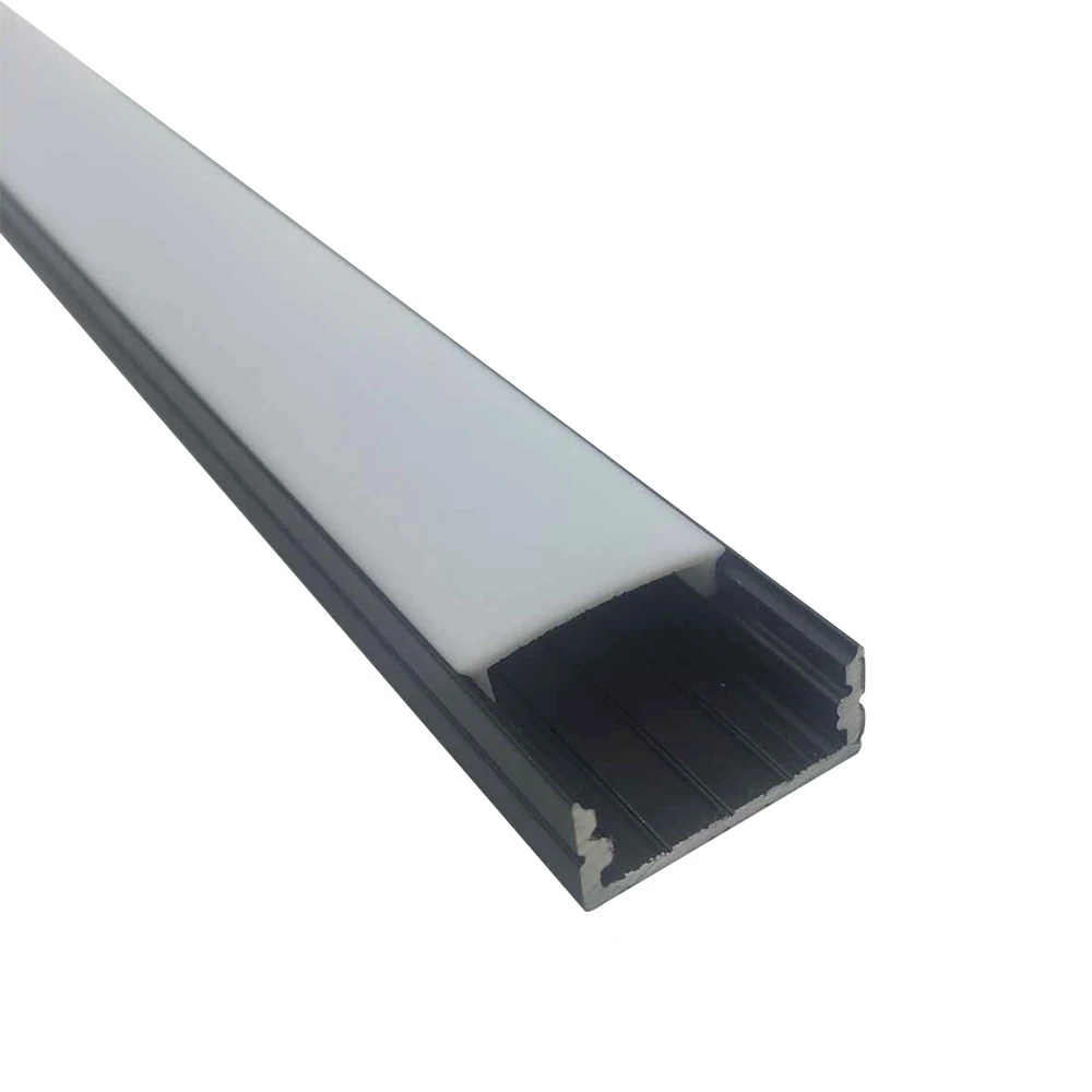20 Pack 2 M (6.6ft) черный светодиодный алюминиевый профиль мм u образный для 5050 3528 полосы