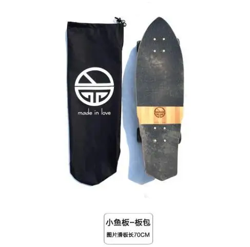Fishboard bag 70cm Завершена Cruiser мини скейтборд 2" Графический Ретро скейт-доски палубы Fishboard Пластик скейтборд для детей - Цвет: Fishboard bag 70cm